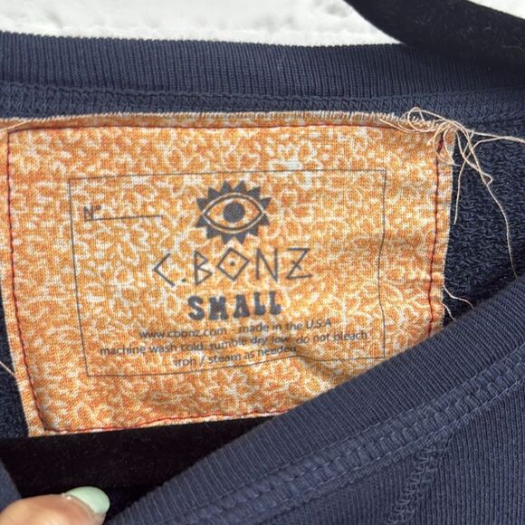 Navy Blue Crewneck Sweater - STAUD Custom Golden Retriever Embroidered Pullover - Picture 3 of 4